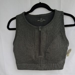 Offline By Aerie Gray  Zip-Up Sports bra XL